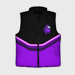 Женский жилет Among us neon geometry, цвет: 3D-черный