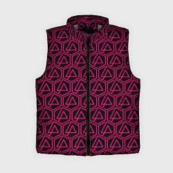 Женский жилет Linkin park pink logo, цвет: 3D-светло-серый