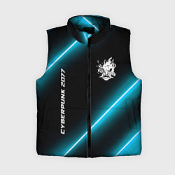 Женский жилет Cyberpunk 2077 неоновые лампы