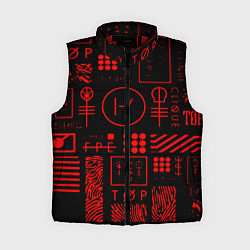 Женский жилет Twenty one pilots pattern rock, цвет: 3D-красный