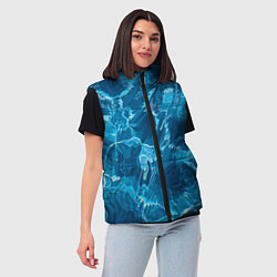 Женский жилет Текстура океана, цвет: 3D-красный — фото 2