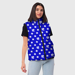 Женский жилет Roblox blue pattern, цвет: 3D-черный — фото 2