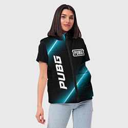 Женский жилет PUBG неоновые лампы, цвет: 3D-черный — фото 2