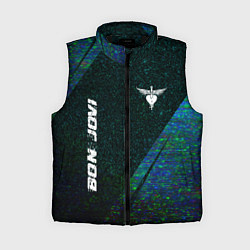 Женский жилет Bon Jovi glitch blue
