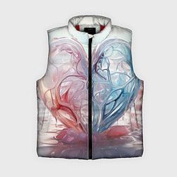 Женский жилет Сердце - плазменная текстура, цвет: 3D-красный