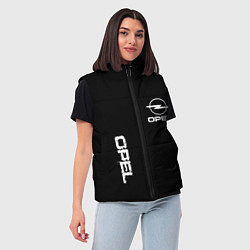 Женский жилет Opel white logo, цвет: 3D-светло-серый — фото 2