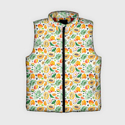 Женский жилет Акварельные тропические фрукты, цвет: 3D-красный