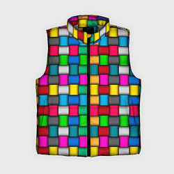 Женский жилет Разноцветное переплетение, цвет: 3D-светло-серый