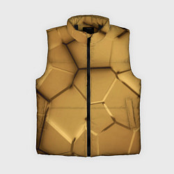 Женский жилет Золотые неоновые плиты в разломе