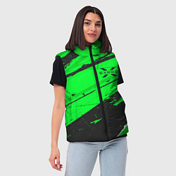 Женский жилет Exeed sport green, цвет: 3D-черный — фото 2