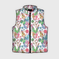 Женский жилет Узорчатый заяц, цвет: 3D-светло-серый