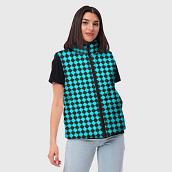 Женский жилет Паттерн клеточка, цвет: 3D-черный — фото 2
