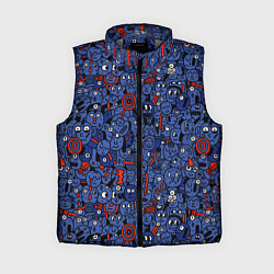 Женский жилет Человечки панки, цвет: 3D-светло-серый