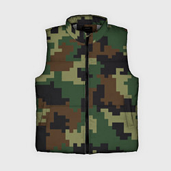 Женский жилет Камуфляж хаки текстура, цвет: 3D-светло-серый