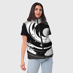 Женский жилет Экспрессивная абстракция - нейроарт, цвет: 3D-светло-серый — фото 2