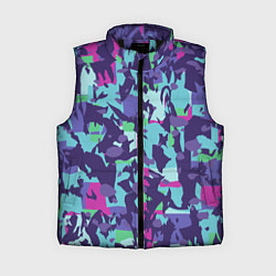 Женский жилет Абстрактный фон со спортивным узором, цвет: 3D-черный