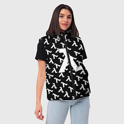 Женский жилет Half liife logo pattern, цвет: 3D-светло-серый — фото 2
