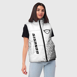 Женский жилет Genesis speed на светлом фоне со следами шин верти, цвет: 3D-черный — фото 2