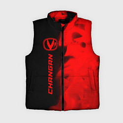Женский жилет Changan - red gradient по-вертикали, цвет: 3D-черный