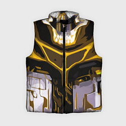 Женский жилет Yellow stripes on a black and white background, цвет: 3D-черный