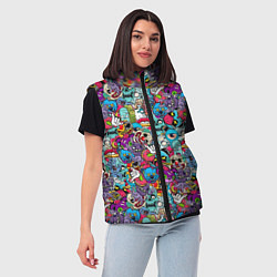 Женский жилет Скелеты и монстры, цвет: 3D-светло-серый — фото 2