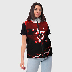 Женский жилет Doom storm logo, цвет: 3D-светло-серый — фото 2