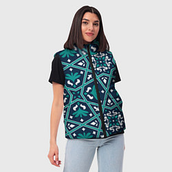 Женский жилет Геометрический узор арабеска, цвет: 3D-черный — фото 2