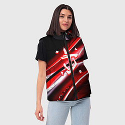 Женский жилет Doom logo geometry, цвет: 3D-светло-серый — фото 2