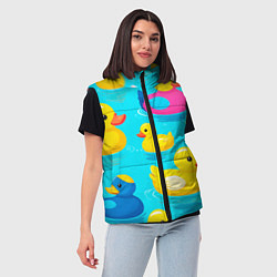 Женский жилет Плавающие уточки, цвет: 3D-красный — фото 2