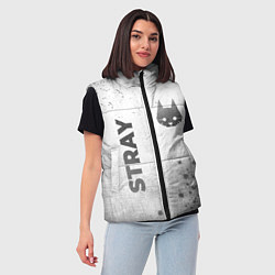 Женский жилет Stray - white gradient вертикально, цвет: 3D-черный — фото 2