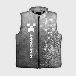 Женский жилет Minecraft - grey gradient по-вертикали, цвет: 3D-черный
