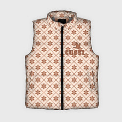 Женский жилет Гусси - надпись узор, цвет: 3D-светло-серый