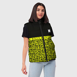 Женский жилет BTS pattern kpop, цвет: 3D-светло-серый — фото 2