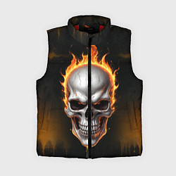 Женский жилет Череп в огне