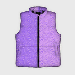 Женский жилет Фиолетовые и розовые волны, цвет: 3D-черный