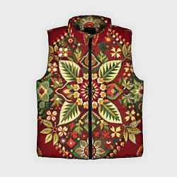 Женский жилет Стиль советского ковра узоры и орнамент, цвет: 3D-черный