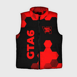 Женский жилет GTA6 - red gradient вертикально, цвет: 3D-черный