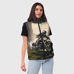 Женский жилет Скетч байкер, цвет: 3D-светло-серый — фото 2