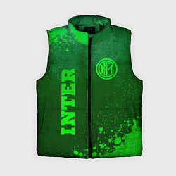 Женский жилет Inter - green gradient вертикально, цвет: 3D-черный