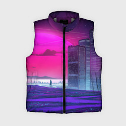 Женский жилет Synthwave неоновый город