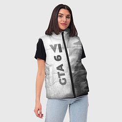 Женский жилет GTA 6 - white gradient по-вертикали, цвет: 3D-черный — фото 2