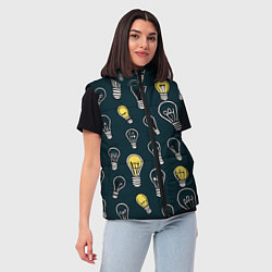 Женский жилет Инновации паттерн - лампочки электрические излучен, цвет: 3D-светло-серый — фото 2