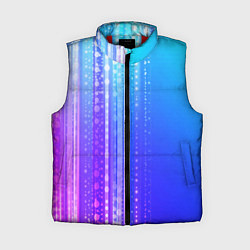 Женский жилет Неоновая абстракция полосы, цвет: 3D-красный
