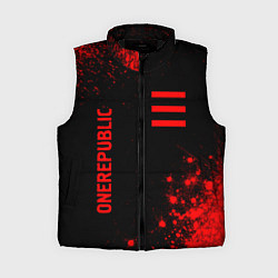 Женский жилет OneRepublic - red gradient вертикально, цвет: 3D-черный