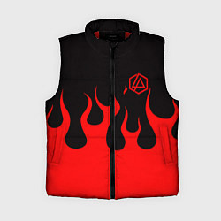 Женский жилет Linkin park logo fire, цвет: 3D-красный