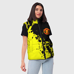 Женский жилет Манчестер Юнайтед краски, цвет: 3D-черный — фото 2