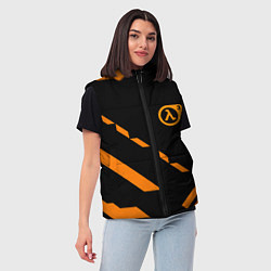 Женский жилет Half life geometry orange, цвет: 3D-красный — фото 2