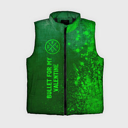 Женский жилет Bullet For My Valentine - green gradient по-вертик, цвет: 3D-черный