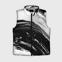 Женский жилет Черно-белая абстракция - гранж чернила