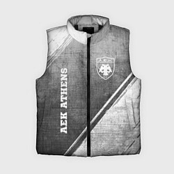 Женский жилет AEK Athens - grey gradient вертикально, цвет: 3D-черный